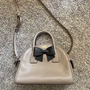 Kate Spade Taupe Crossbody Bag with Black Bow